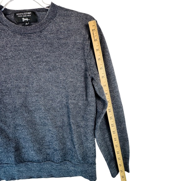 Banana‎ Republic Italian Merino Wool Sweater Navy Heather Medium - Picture 8 of 8